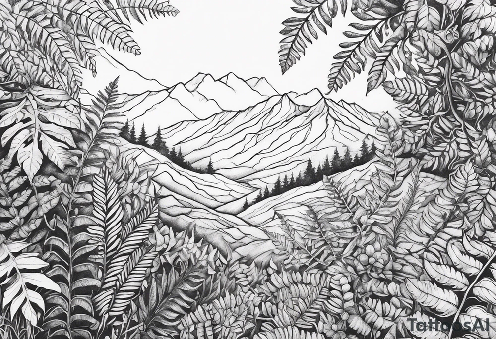 Vines and fern tattoos tattoo idea