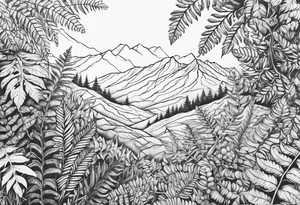 Vines and fern tattoos tattoo idea