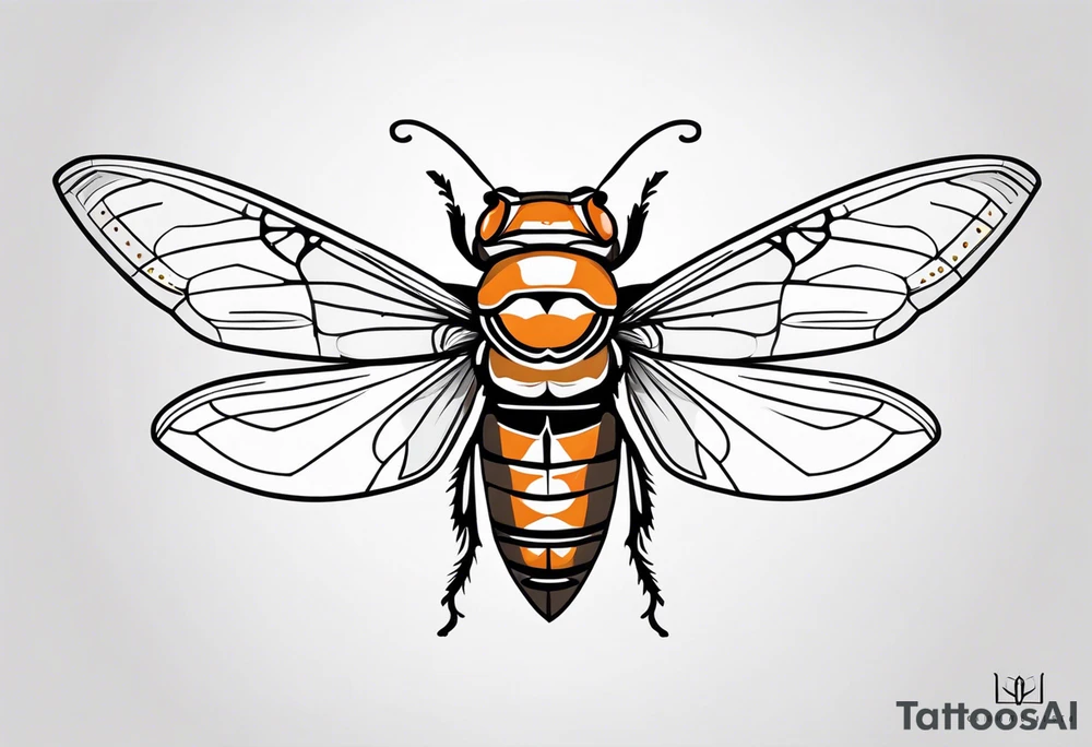 Neo traditional Cicada tattoo idea