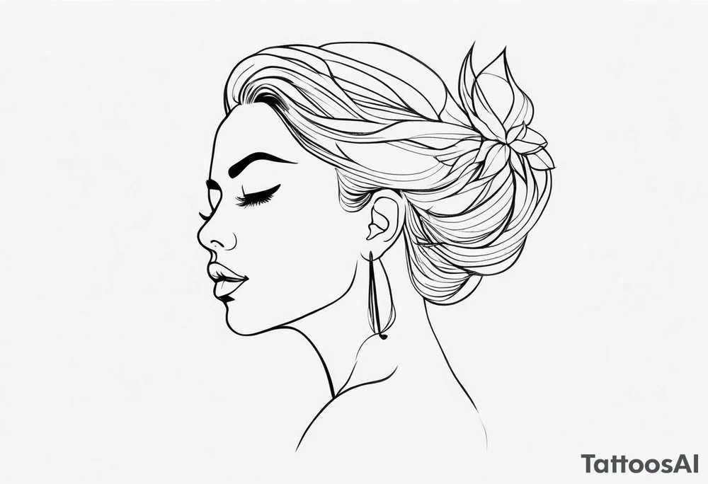 naked woman tattoo idea