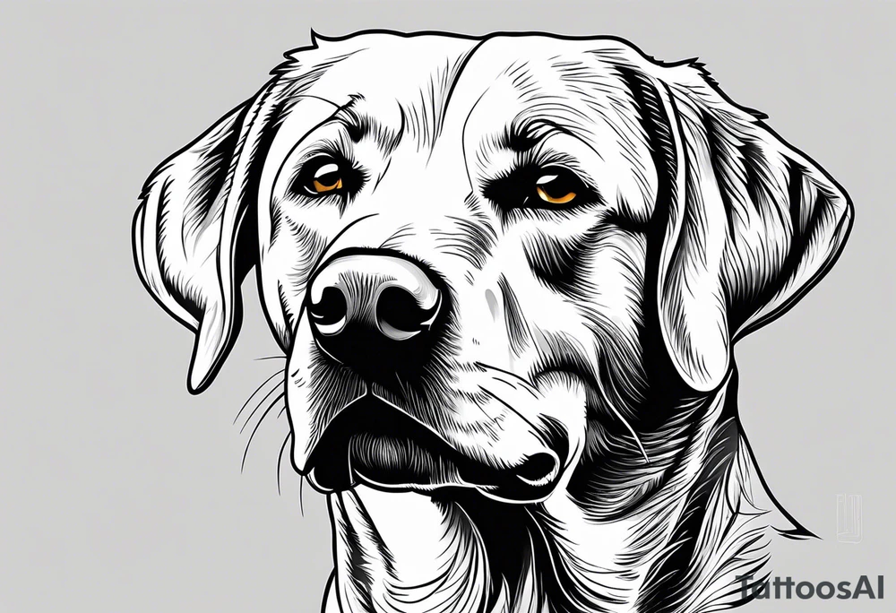 One happy yellow labrador retriever. tattoo idea