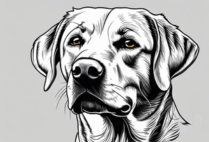 One happy yellow labrador retriever. tattoo idea
