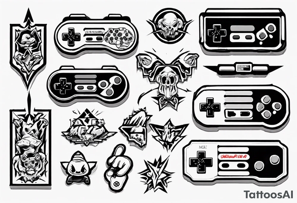 Nes gamepad tattoo idea