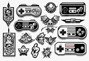 Nes gamepad tattoo idea