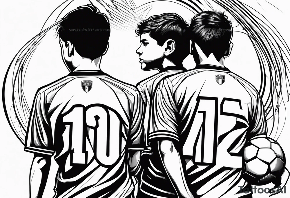 My sons Riccardo and Alessio love football tattoo idea