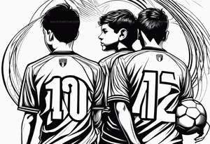 My sons Riccardo and Alessio love football tattoo idea