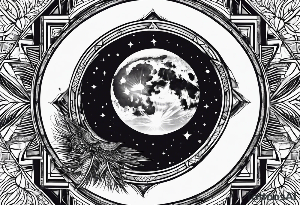 sacred moon tattoo idea