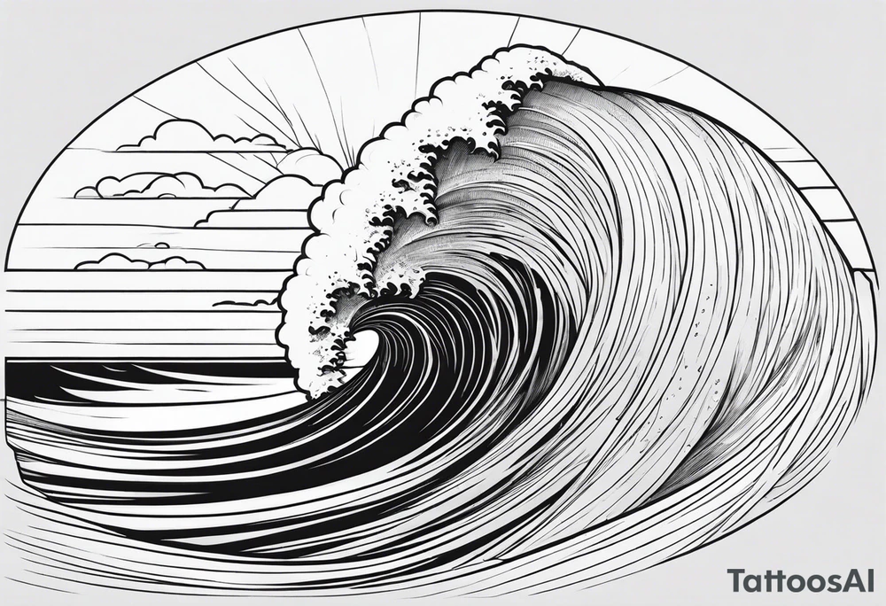 Stoicism and birth and surf tattoo idea