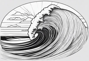Stoicism and birth and surf tattoo idea