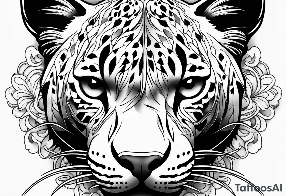 Panther knife tattoo idea