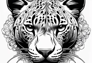 Panther knife tattoo idea