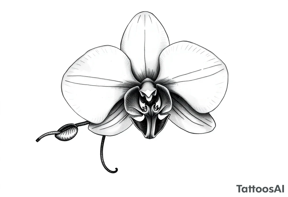 Small orchid tattoo idea