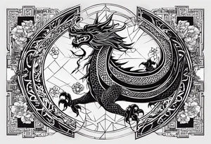 power of birth date: which is 18 of April, 1988 year of dragon. it should demonstrate сonfidence and determination, spiritual strength and growth. no vivid dragon tattoo idea