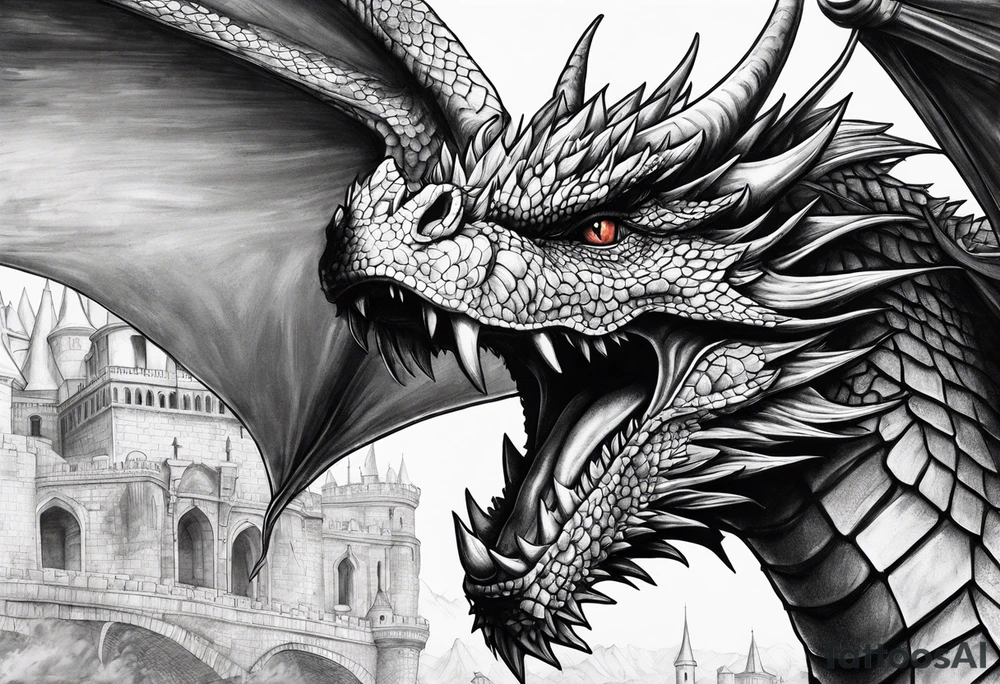Assault on King's Landing Dragons tattoo idea