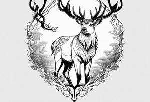 princess mononoke great spirit deer tattoo idea