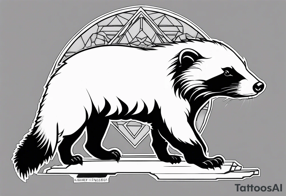 Beautiful honey badger tattoo idea