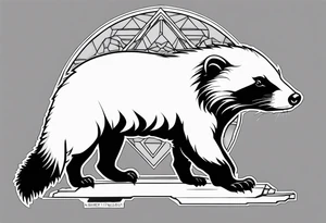 Beautiful honey badger tattoo idea