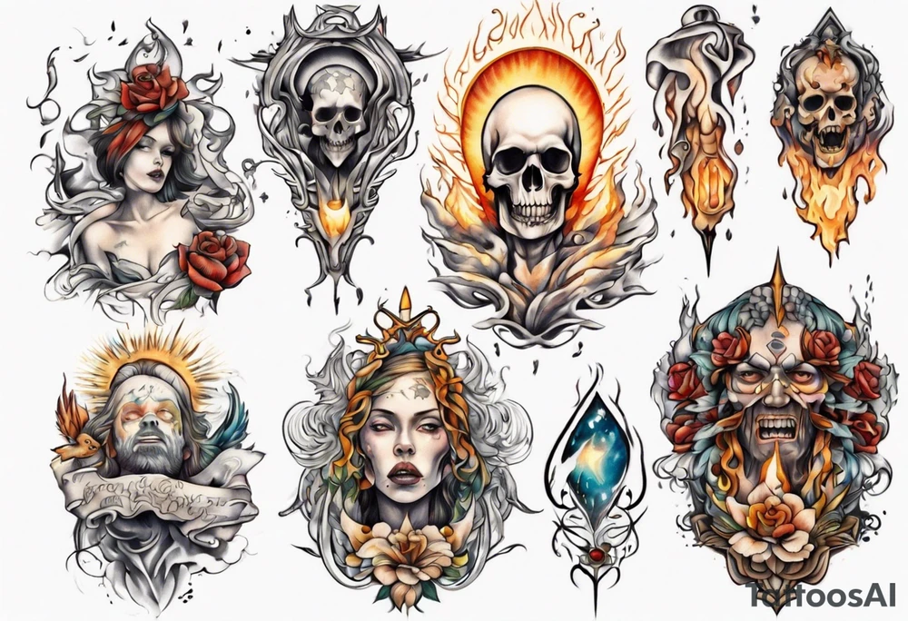 Light liberating people from fear tattoo idea