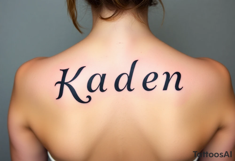Kaden in fancy old English tattoo idea