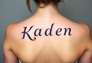 Kaden in fancy old English tattoo idea