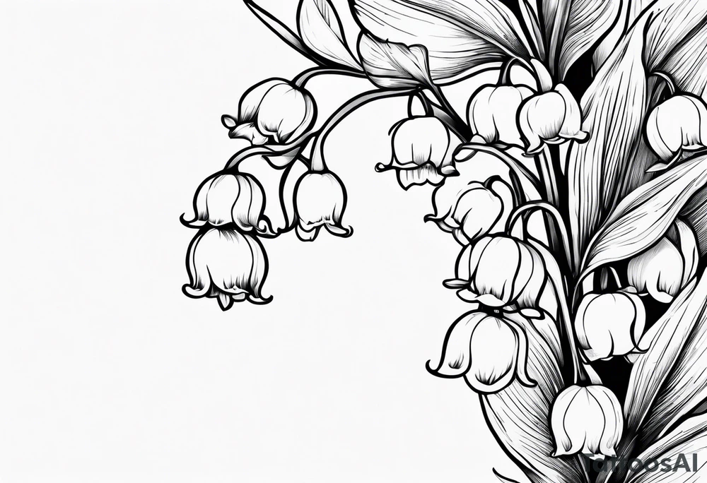 Lily of the valley flowers tattoo idea