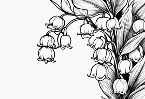 Lily of the valley flowers tattoo idea