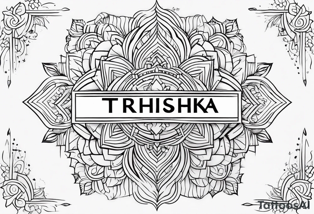 Blending name RISHI & THRISHIKA tattoo idea