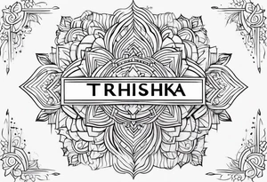 Blending name RISHI & THRISHIKA tattoo idea