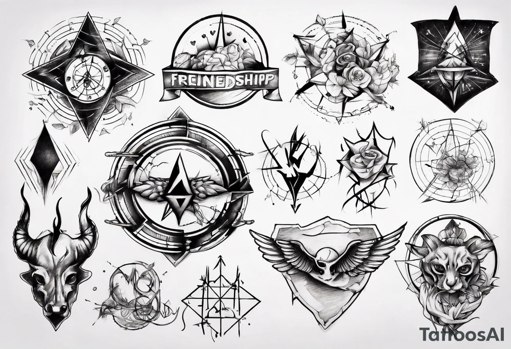 Friendship graph tattoo idea