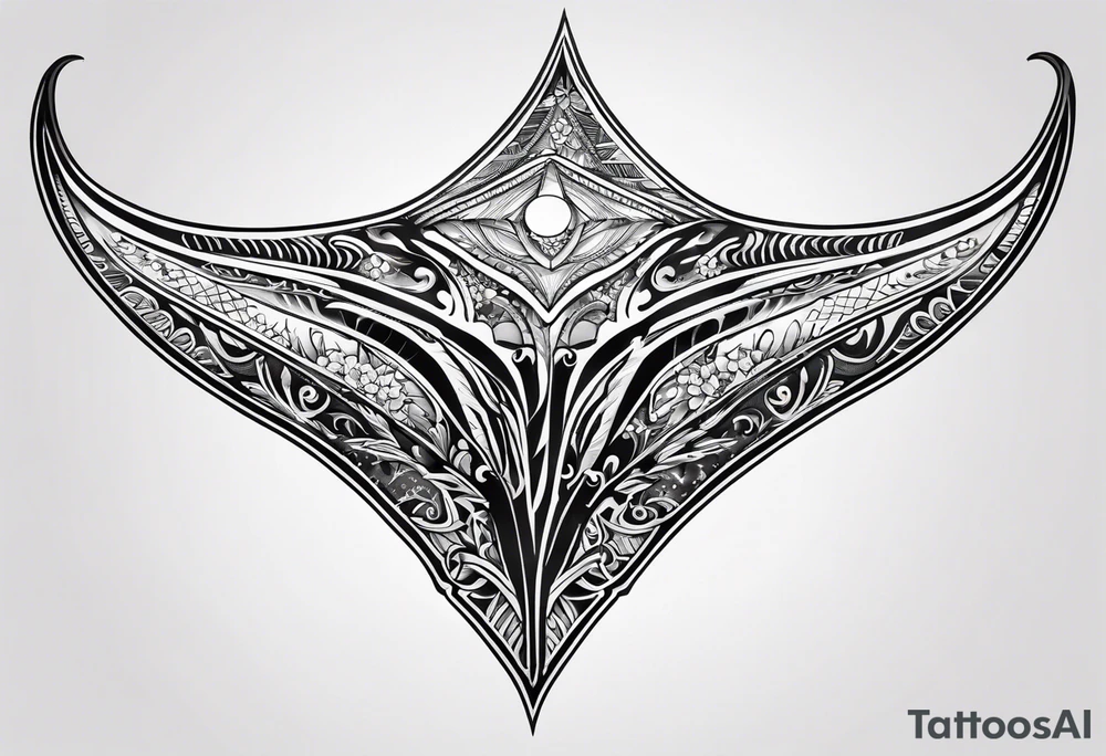 Manta ray neutical star tattoo idea