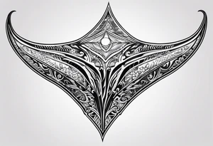 Manta ray neutical star tattoo idea