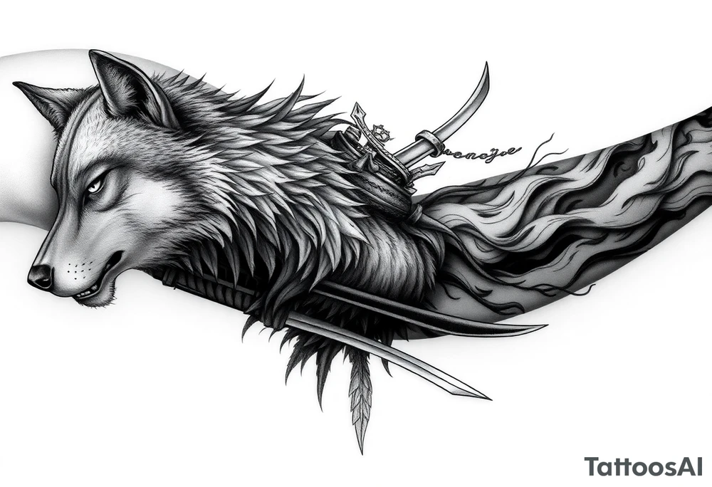 Arm Tattoo.

Hyper realistic Wolf, Samurai tattoo idea