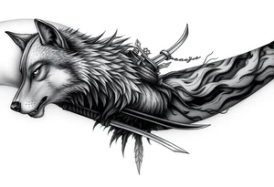Arm Tattoo.

Hyper realistic Wolf, Samurai tattoo idea