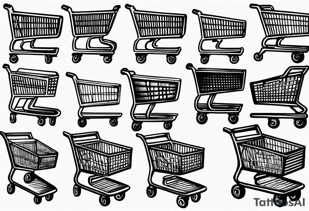 Shopping cart tattoo idea