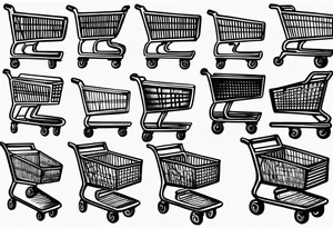 Shopping cart tattoo idea