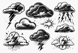 clouds and thunder tattoo idea