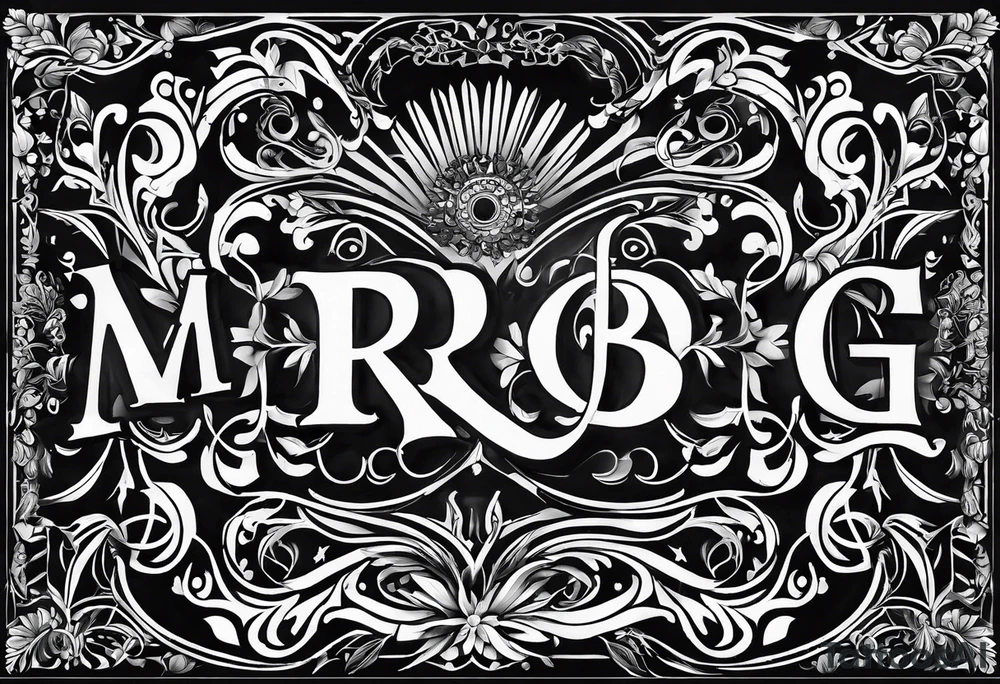 letters: "MRBG" underlined, equally separated
simple, clear, plain, unadorned, no background tattoo idea letters: "MRBG" underlined, equally separated
simple, clear, plain, unadorned, no background tattoo idea