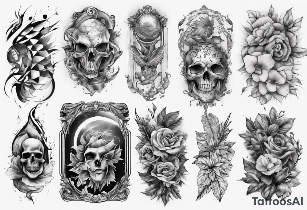 ARM SLEEVE 
REALISTIC tattoo idea