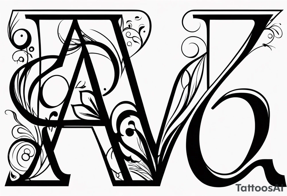the letters A W R tattoo idea