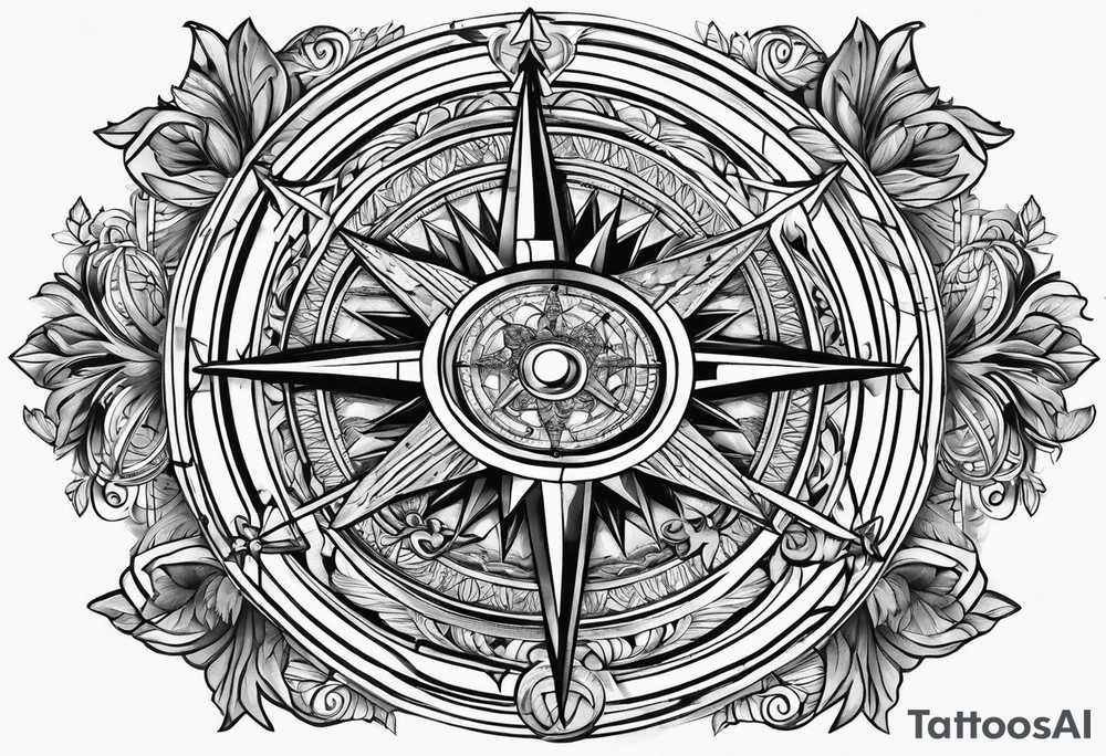 The Calabrian region with a compass tattoo idea