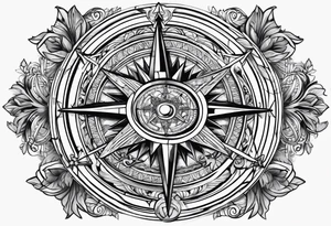 The Calabrian region with a compass tattoo idea