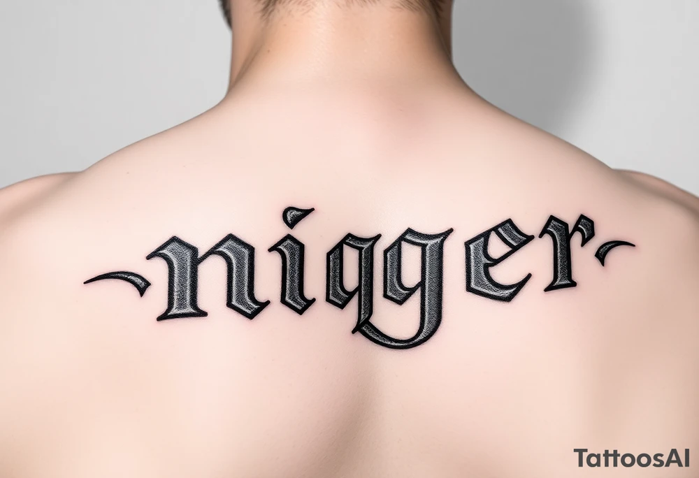 the word “nigger” tattoo tattoo idea