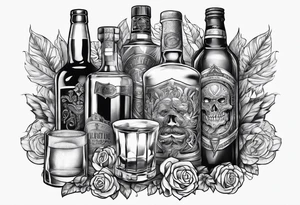 alcoholic tattoo idea