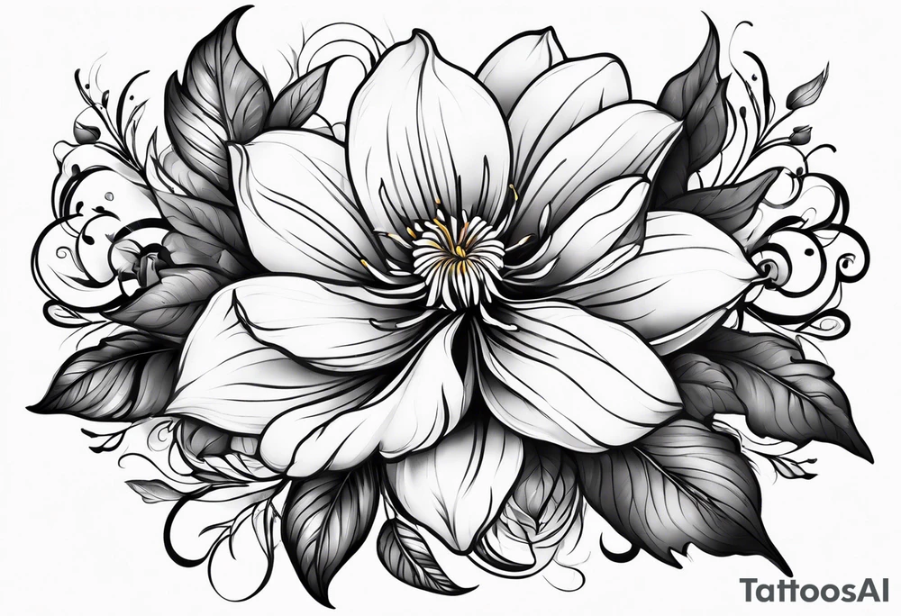 defiant flower tattoo idea