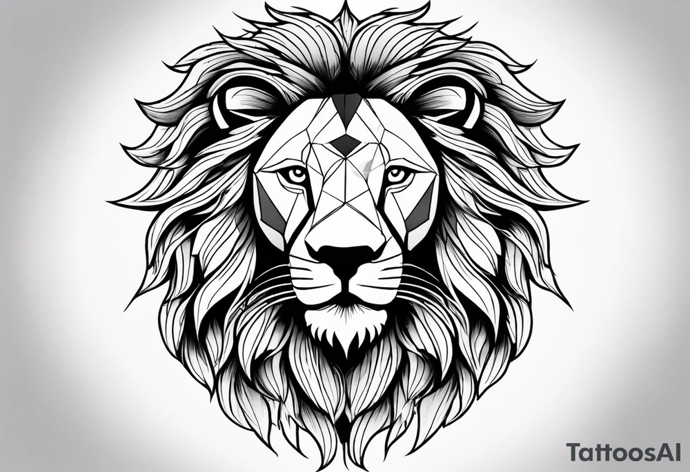 A lion in the sky tattoo idea