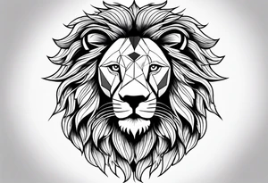 A lion in the sky tattoo idea