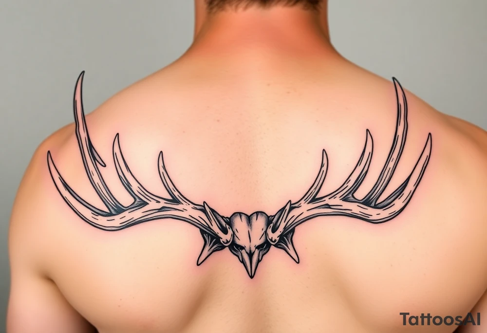 Rocky Mountain elk antler sheds tattoo idea