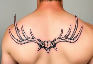 Rocky Mountain elk antler sheds tattoo idea