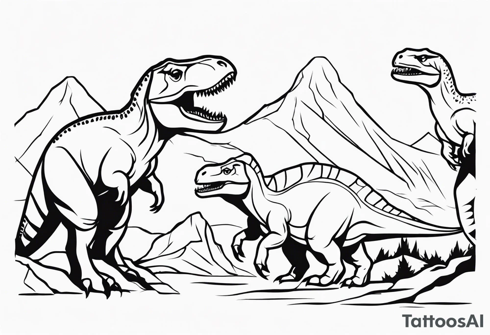 dinosaurs tattoo idea