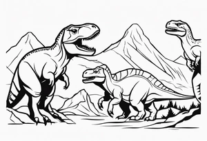 dinosaurs tattoo idea